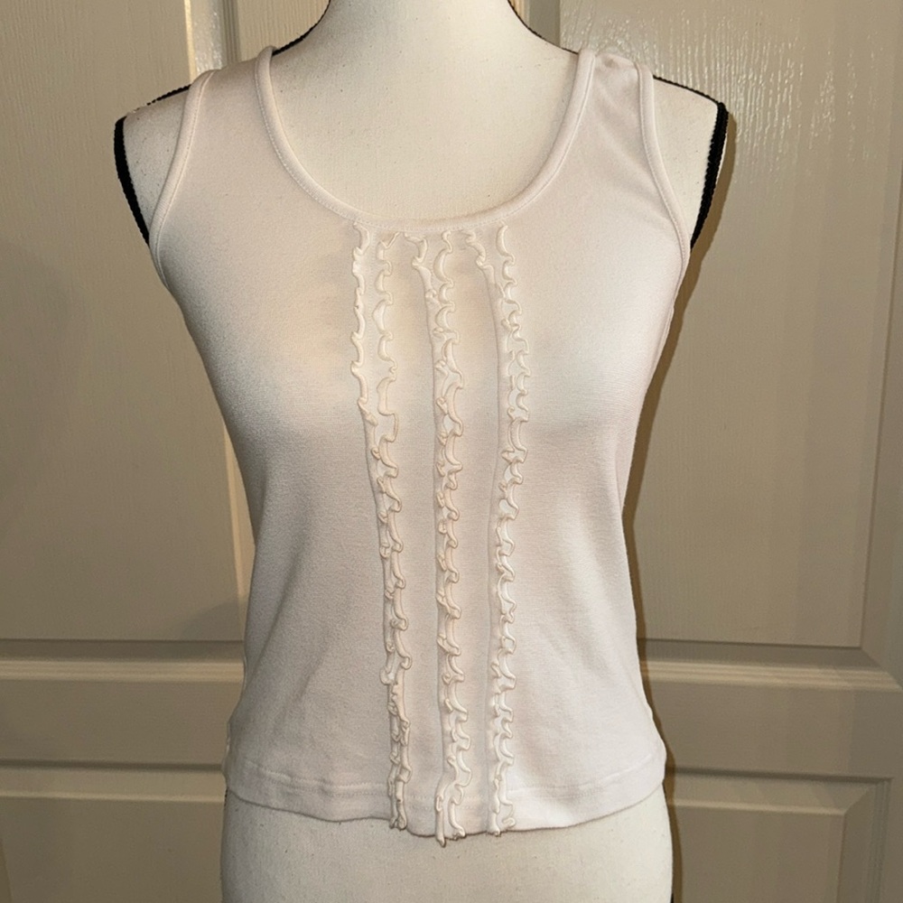 JUNIORS - White Tank Top - Size Small